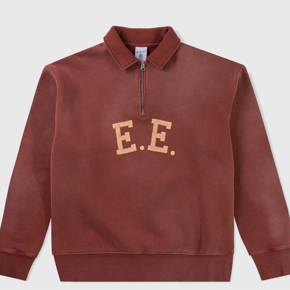 Eric Emanuel Men's Zip-Up Sweater in Rich Brown